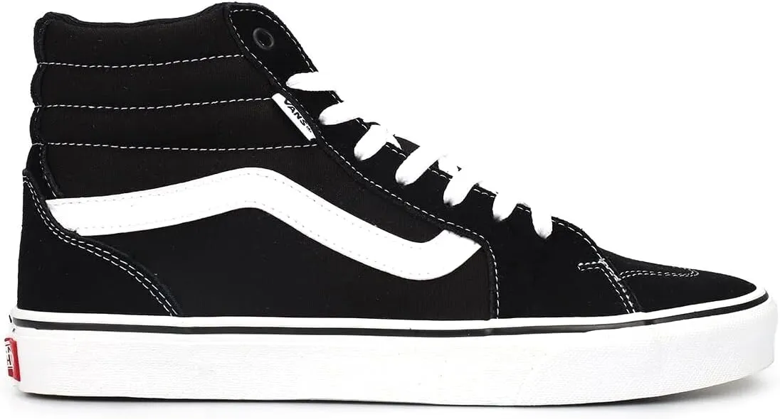 Vans Men's Hi-Top Trainers Sneaker, Suede Canvas Black White, 10