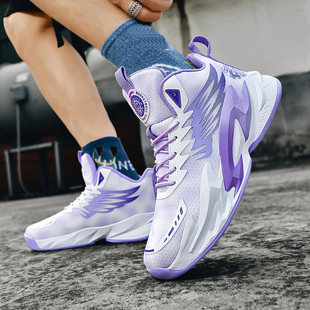 VAXAV Unisex High Top Basketball Shoes Outdoor Sports Running Tennis Sneakers