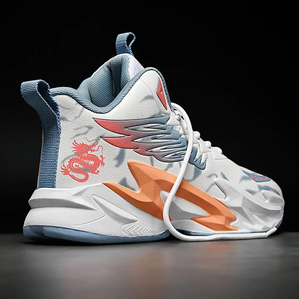 VAXAV Unisex Women's Men's Fashion High Top Basketball Shoes Non Slip Outdoor Tennis Sneakers
