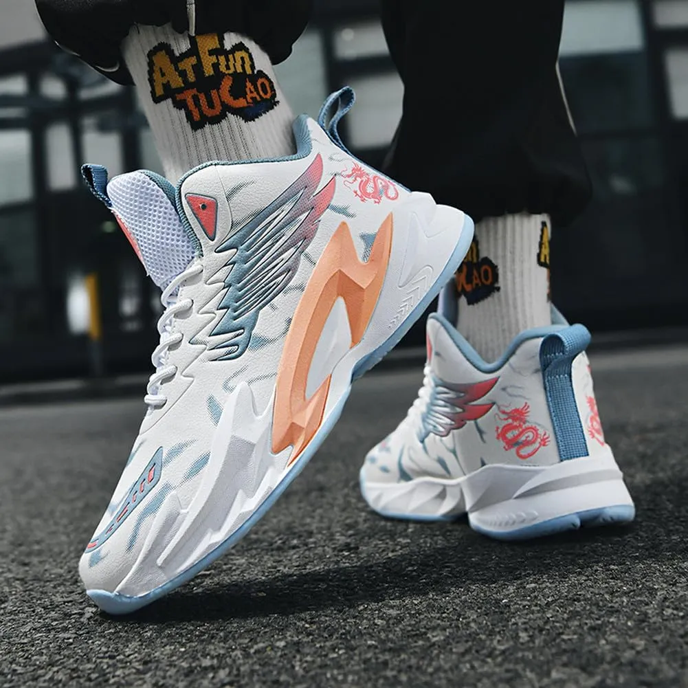 VAXAV Unisex Women's Men's Fashion High Top Basketball Shoes Non Slip Outdoor Tennis Sneakers