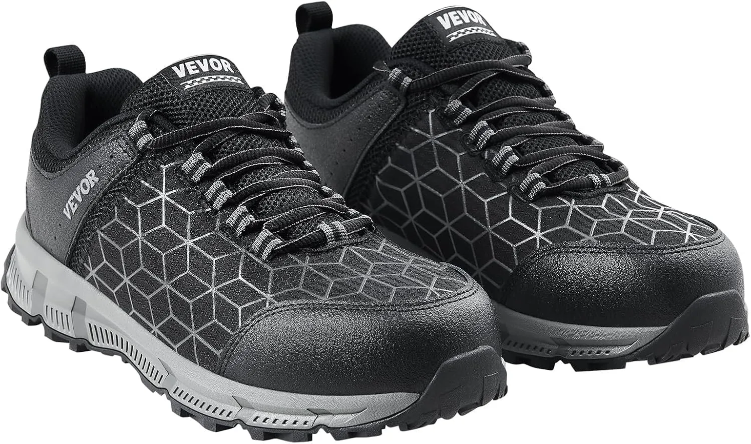VEVOR Men's Aluminum Steel Comfortable Lightweight Cushion Alloy Construction Safety Toe Industrial Work Shoes