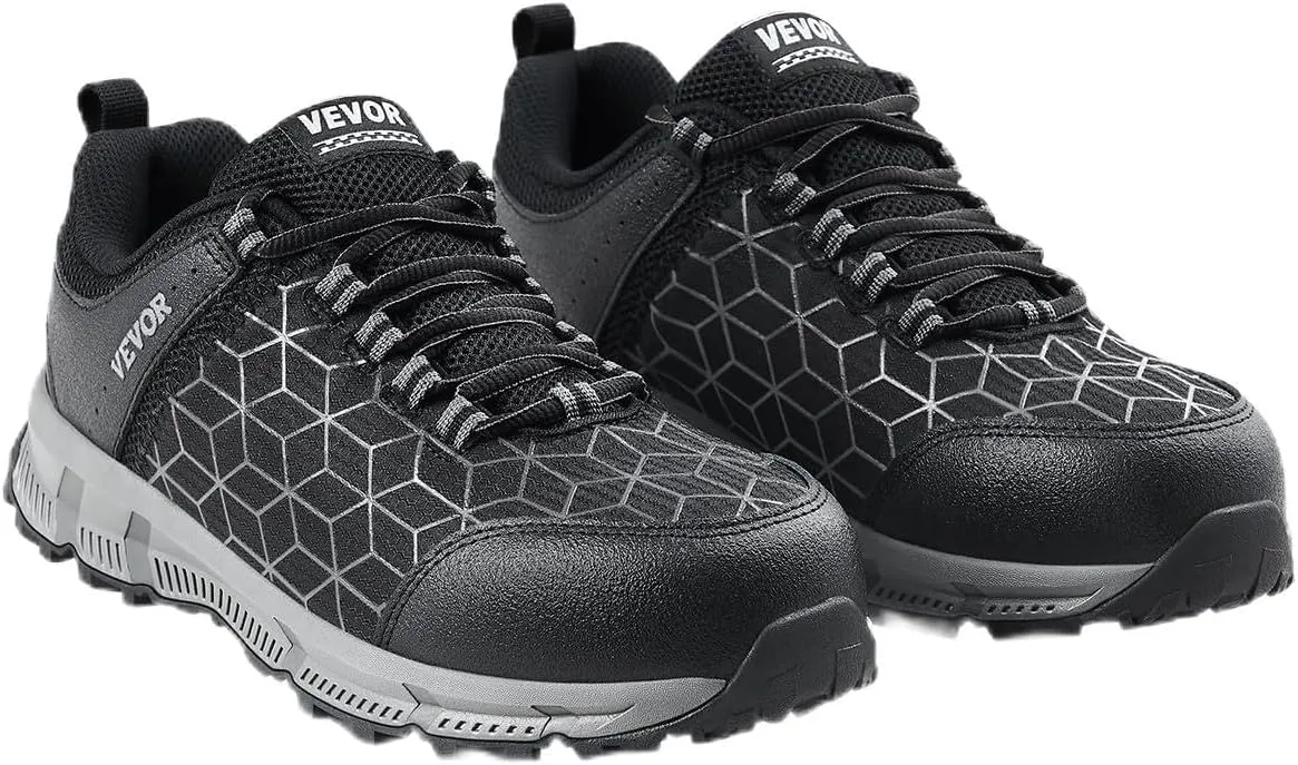 VEVOR Men's Aluminum Steel Comfortable Lightweight Cushion Alloy Construction Safety Toe Industrial Work Shoes