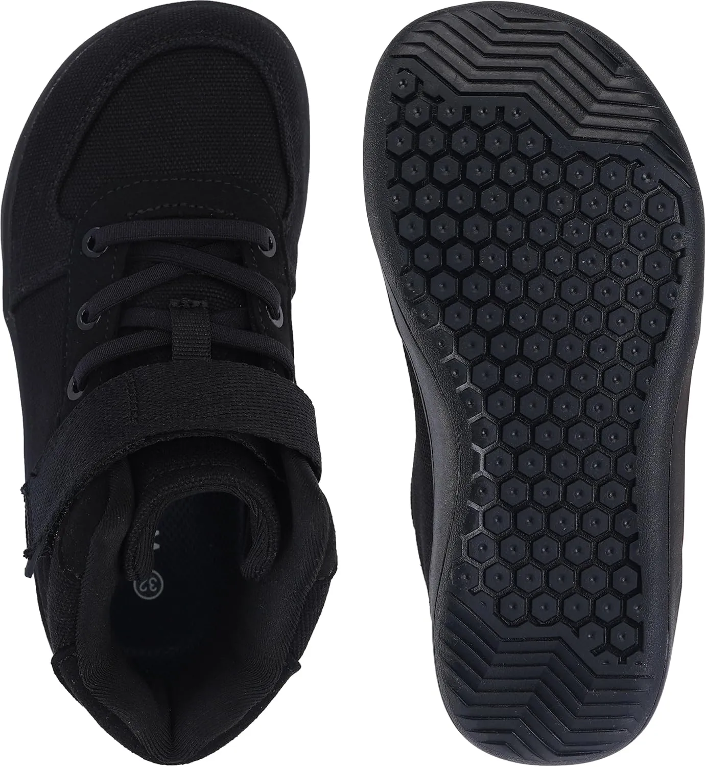 WHITIN High Top Boys/Girls Wide Barefoot Shoes   Zero Drop   Minimalist Sneaker for Little/Big Kids