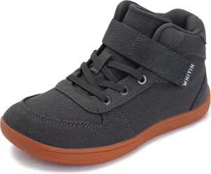 WHITIN High Top Boys/Girls Wide Barefoot Shoes   Zero Drop   Minimalist Sneaker for Little/Big Kids