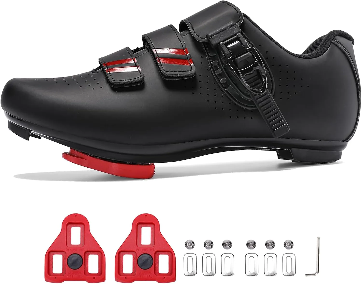 Womens Mens Cycling Shoes Compatible with Peloton Bike & SPD Indoor Road Riding Biking Bike Shoes with Delta Cleats Included