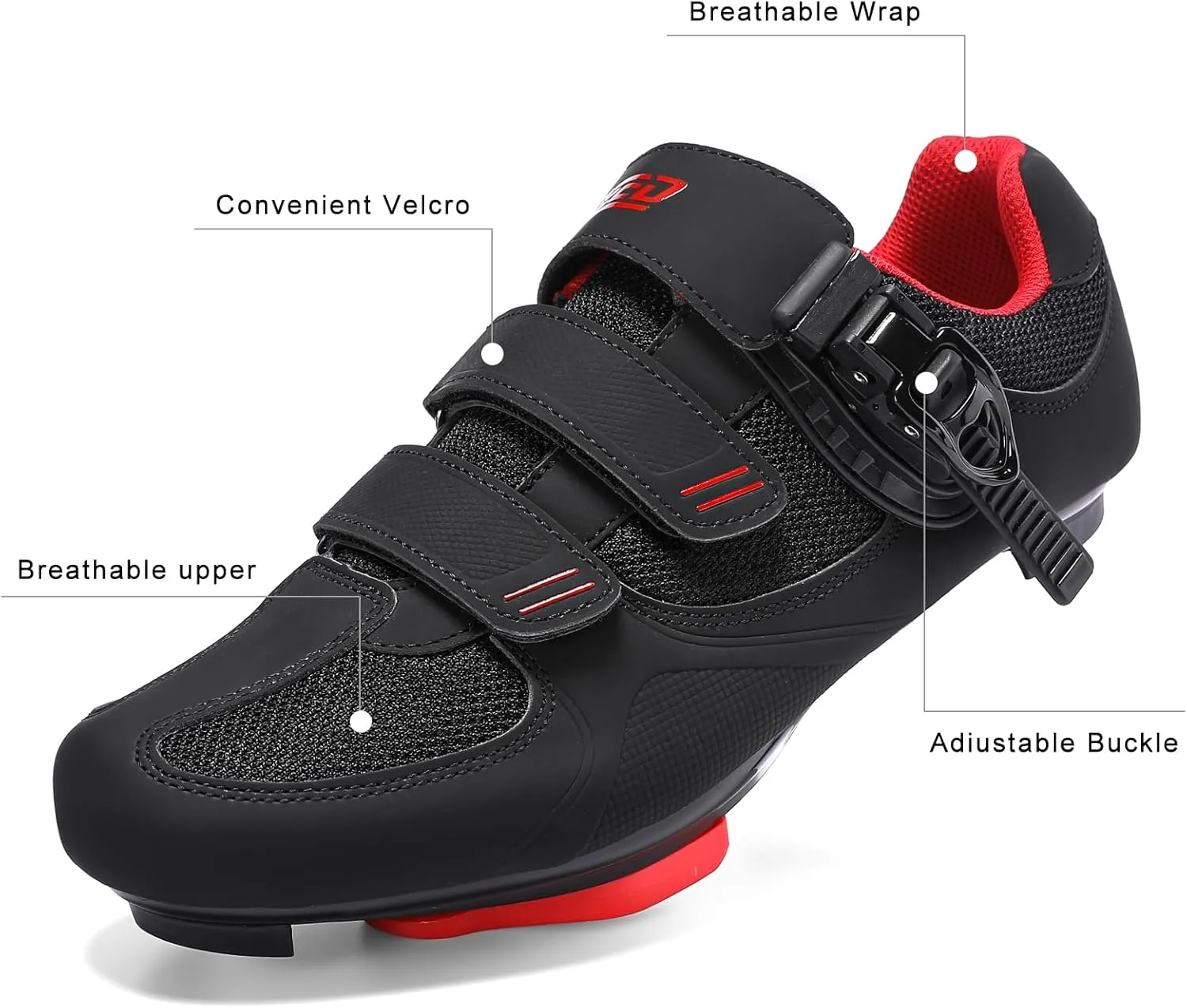 Womens Mens Cycling Shoes Compatible with Peloton Bike & SPD Indoor Road Riding Biking Bike Shoes with Delta Cleats Included